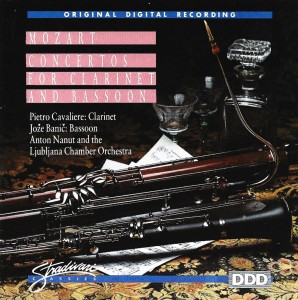 Mozart - Pietro Cavalière, Jože Banič, Anton Nanut And The Ljubljana Chamber Orchestra – Concertos for Clarinet and Bassoon (CD)