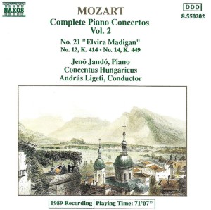 Mozart – Jenö Jandó - Concentus Hungaricus - András Ligeti – Complete Piano Concertos Vol. 2 – No. 21 "Elvira Madigan" • No. 12, K. 414 • No. 14, K. 449 (CD)
