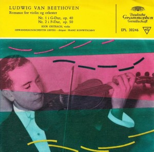 Beethoven - Igor Oistrakh – Romance For Violin And Orchestra No. 1, G Major, Opus 40 / No. 2, F Major, Opus 50 7"