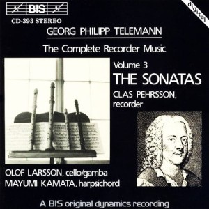Telemann - Clas Pehrsson, Olof Larsson, Mayumi Kamata – The Complete Recorder Music, Volume 3: The Sonatas (CD)