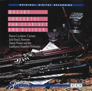Mozart, Pietro Cavalière, Jože Banič, Anton Nanut And The Ljubljana Chamber Orchestra – Concertos for Clarinet and Bassoon (CD)